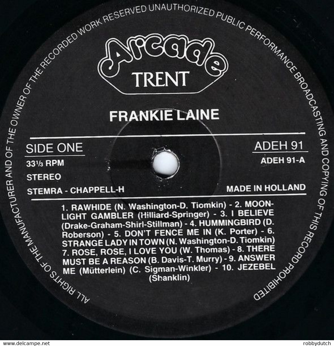 * LP * FRANKIE LAINE - THE WORLD OF FRANKIE LAINE (Holland 1982) - Country & Folk