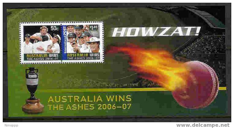 Australia-2007 Australia Wins The Ashes  Miniature Sheet Mnh - Nuevos