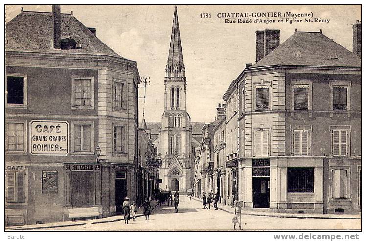 CHÂTEAU GONTIER - Rue René D´Anjou Et Eglise Saint-Rémy - Chateau Gontier