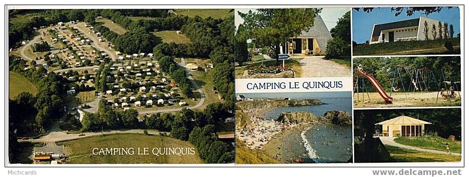 CPSM 29 CLOHARS CARNOET - Camping Le Quinquis (Double Carte) - Clohars-Carnoët