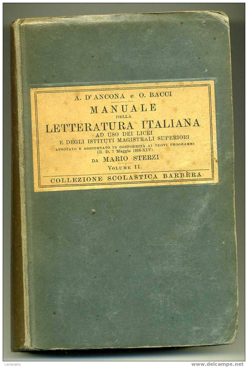 Manuale Della Letteratura Italiana - Vol. II - C_ - Sonstige & Ohne Zuordnung