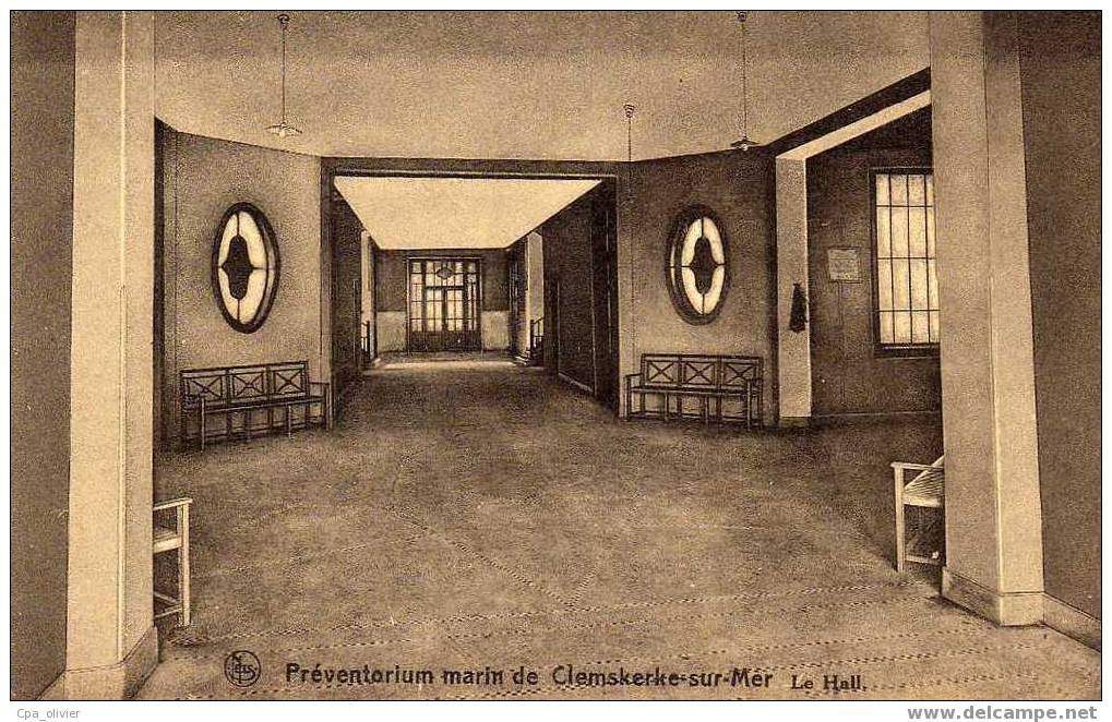 BEL CLEMSKERKE SUR MER Preventorium Marin, Hall, Ed Nels, 191? - De Haan