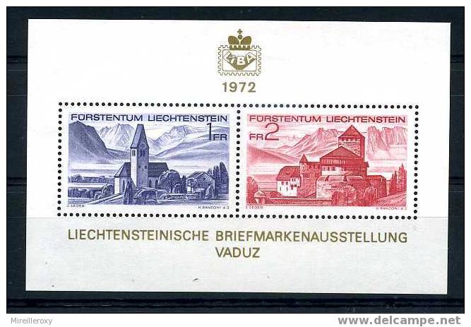 LICHTENSTEIN / BLOC FEUILLET 12 / VADUZ EXPO / CHATEAU / VILLAGE - Unused Stamps