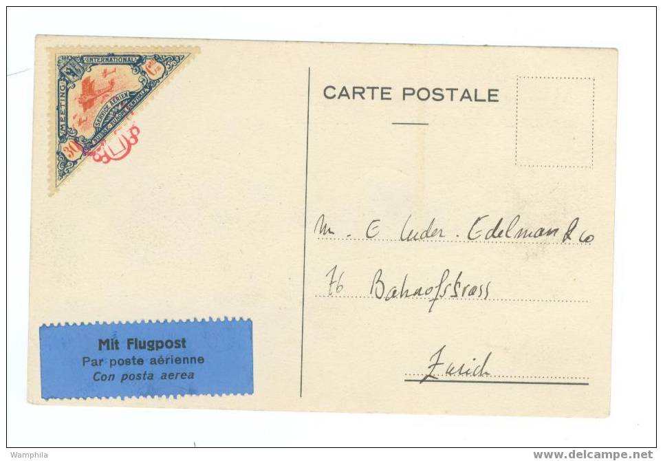 Meeting International De Genève 1925, Vignette Sur Carte, Voyagée - Used Stamps