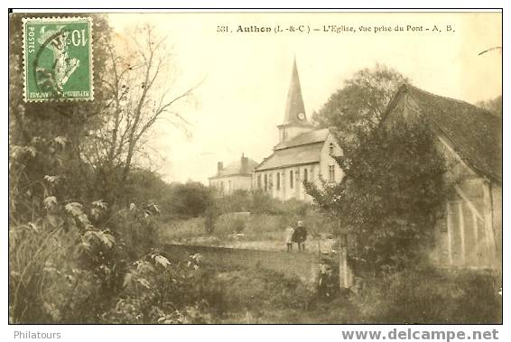 Authon - L'Eglise, Vue Prise Du Pont - Autres & Non Classés