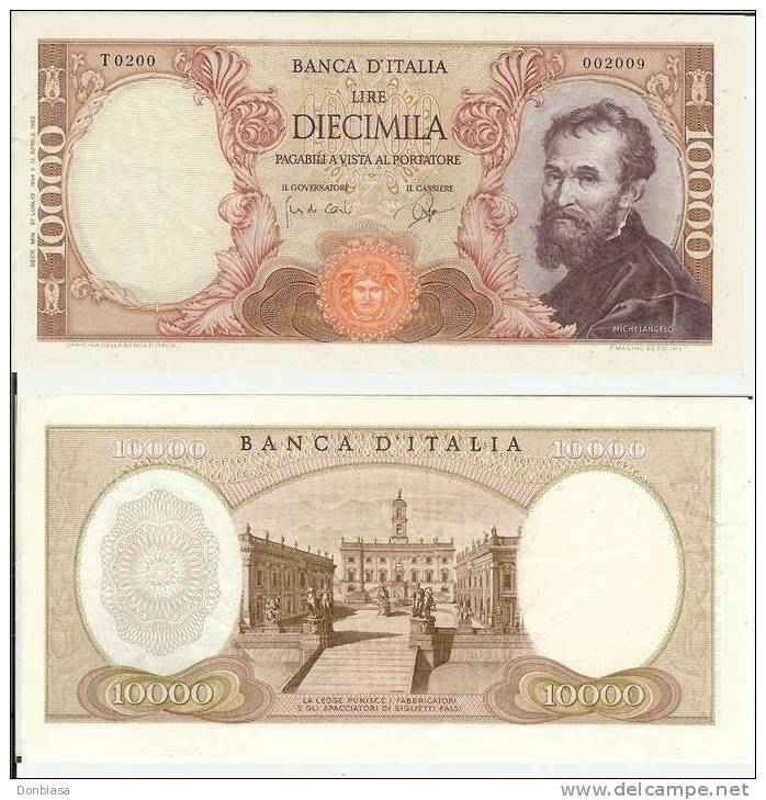 10.000 Lire Michelangelo 27/07/1964 (RARO) - 10000 Lire