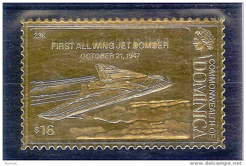 GOLD FOIL "FIRST ALL WING JET BOMBER",  OCTOBER 21, 1947 - Dominique (1978-...)