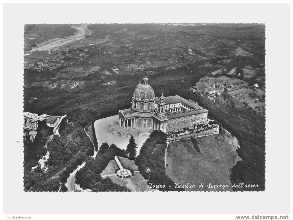 TORINO - BASILICA DI SUPERGA DALL´AEREO - Nuova, Non Viaggiata - In Ottime Condizioni - DC0476. - Churches