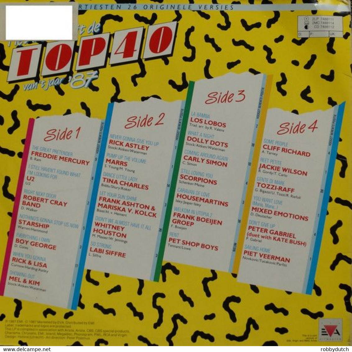 * 2LP * HET BESTE UIT DE TOP 40 VAN HET JAAR 1987 - VARIOUS ARTISTS - Compilations