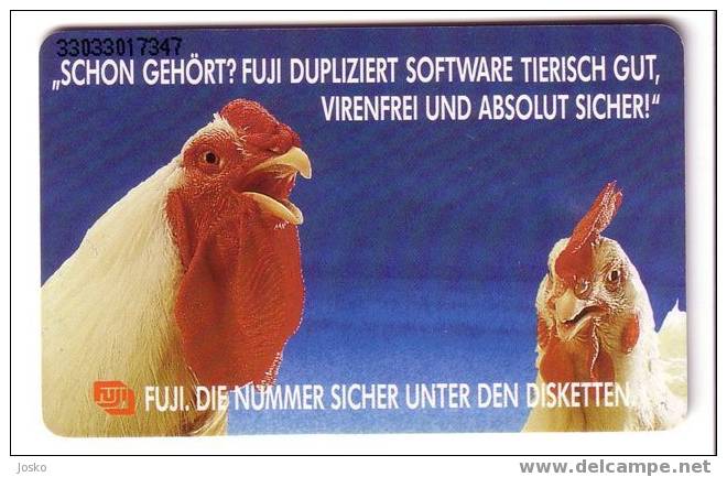 CHICKEN ( Germany Rare Card ) - Poule - Fowl - Poulet - Gallina - Pollo - Chickens - Bird - Oiseau FUJI  (only 5.000 Ex) - Uilen