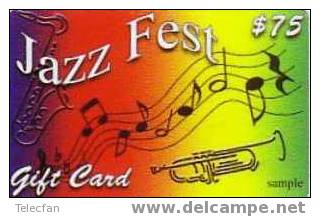 CARTE MAGNETIQUE JAZZ FEST TROMPETTE  SAXOPHONE NEUVE RARE - Musik