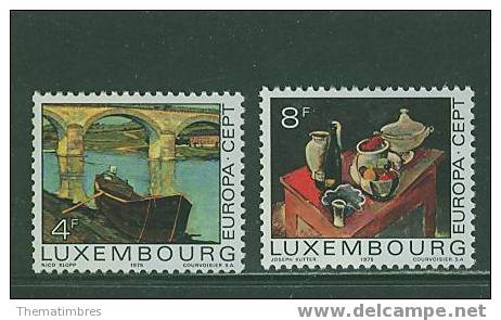 CC0055 Europa Pont De Remich Nature Morte 856 à 857 Luxembourg 1975 Neuf ** - Nuevos