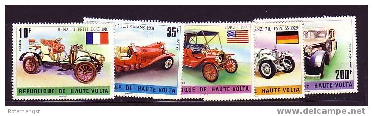 Upper Volta Mlh * Cars Set 6 Euros If Mnh - Autos