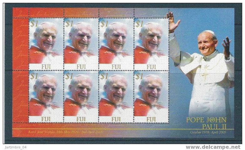 2006 FIDJI 1078** Pape Jean-Paul II , Feuillet - Fiji (1970-...)