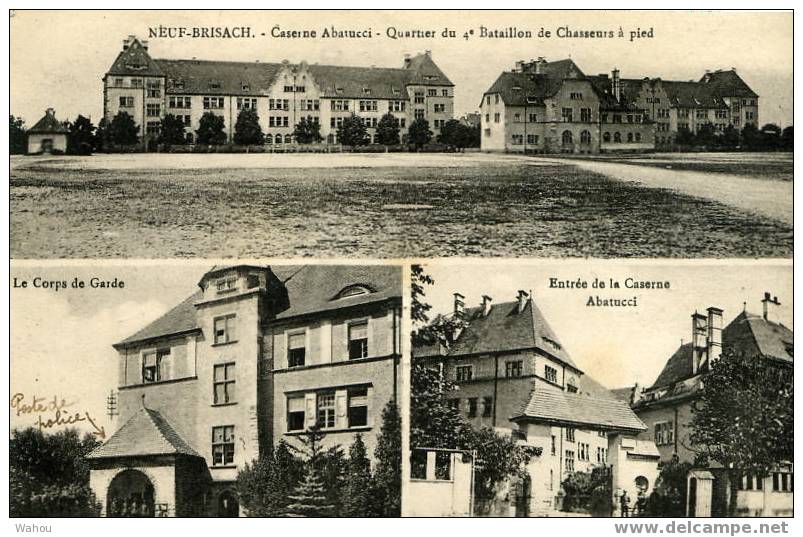 NEUF-BRISACH   -   Caserne Abatucci, Quartier Du 4ème Bataillon De Chasseurs à Pied. Le Corps De Garde, Entrée Caserne - Neuf Brisach