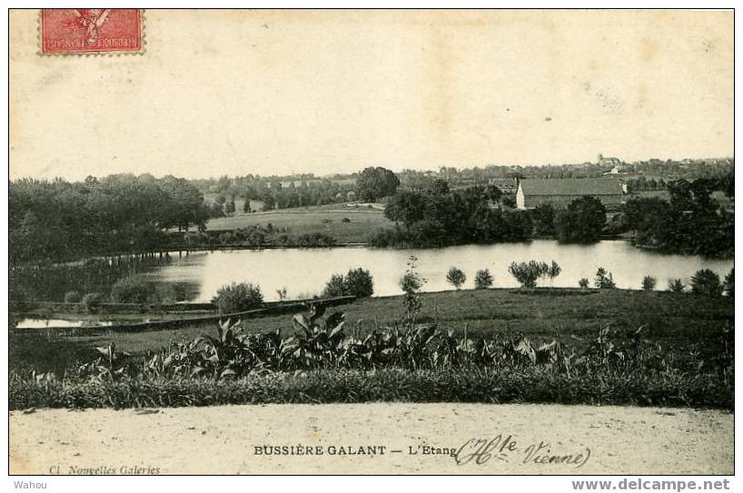 BUSSIERE GALANT   -   L' Etang     (Carte Ayant Voyagé En 1907) - Bussiere Poitevine