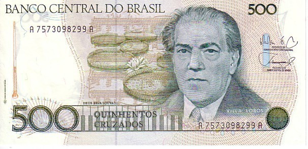 BRESIL   500 Cruzados   Non Daté (1988)   Pick 212d  Signature 26    ***** BILLET  NEUF ***** - Brasil