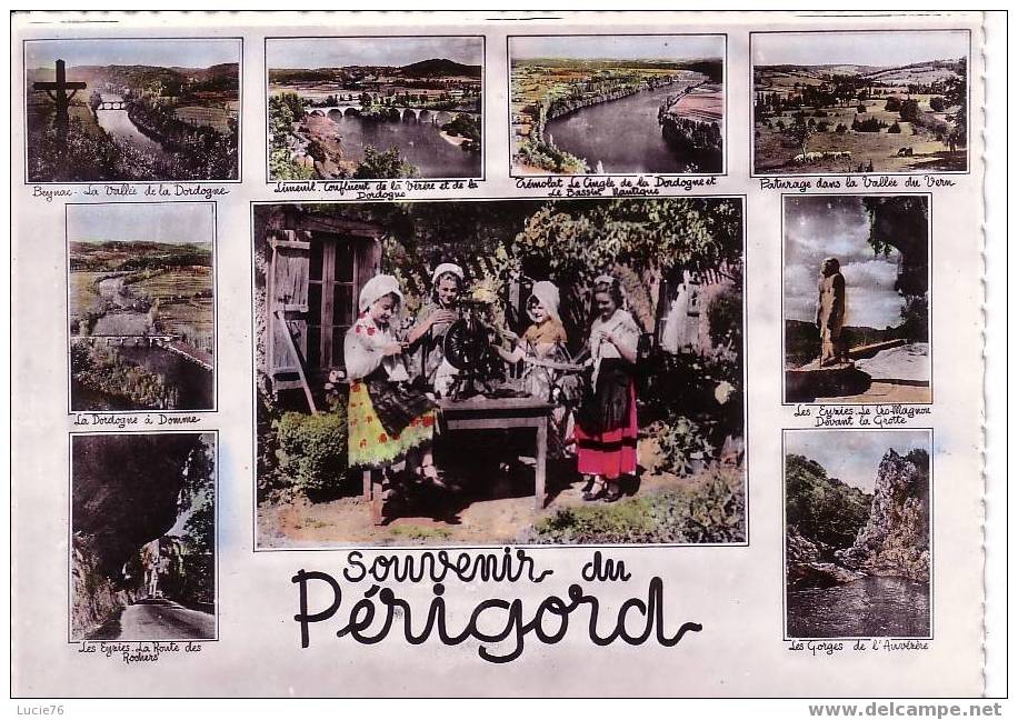 Paysages Du PERIGORD  -  9 Vues : Beynac, Domme, Les Eyzies, Limeuil, Trémolat, Vallée Du Vern, Gorges De  Auvérère - Midi-Pyrénées