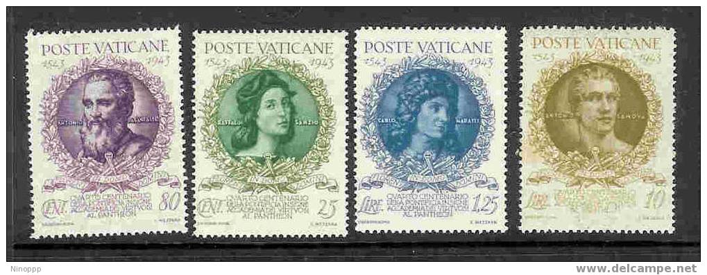 Vatican City-1944 Raphael Sanzio Set MH - Unused Stamps