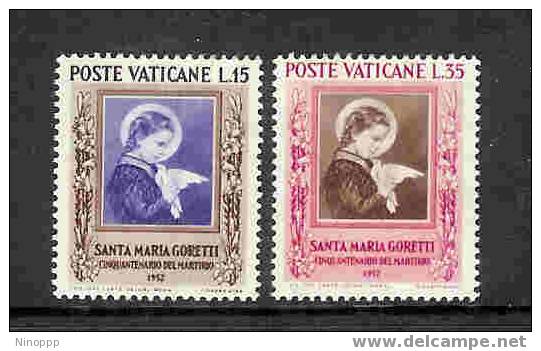 Vatican City-1953 St Maria Goretti MH Set - Unused Stamps