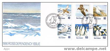 Territoire De Ross. Antarctique Neo-Zelandais. Oiseaux.FDC - Autres & Non Classés