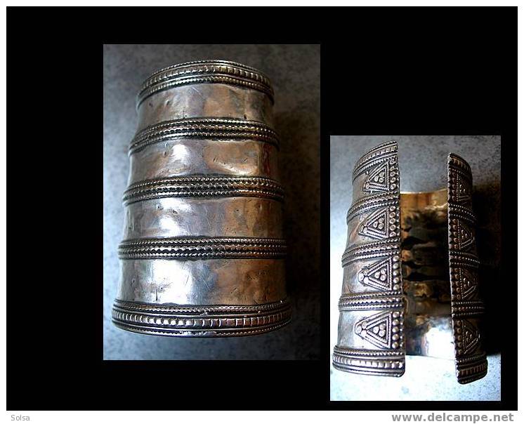 - Belle Manchette Paki Argent Ancien / Silver Paki Armband Bracelet - Armbänder