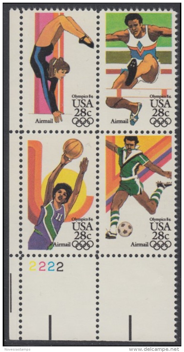 !a! USA Sc# C101-C104 MNH PLATEBLOCK (LL/2222/a) - Summer Olympics - 3b. 1961-... Unused