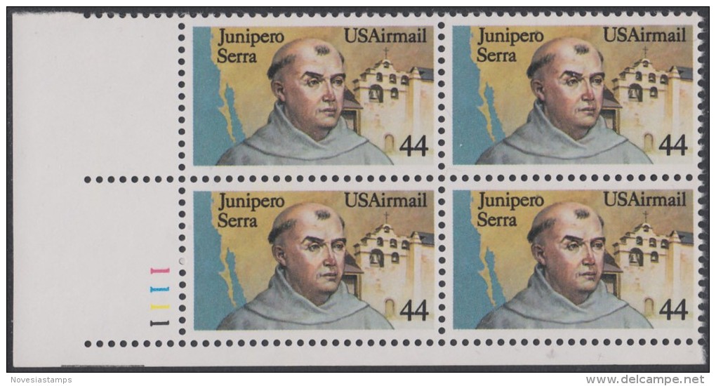 !a! USA Sc# C116 MNH PLATEBLOCK (LL/1111/a) - Fr. Junipero Serra - 3b. 1961-... Unused