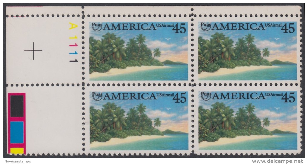 !a! USA Sc# C127 MNH PLATEBLOCK (UL/A1111/a) - Pre Columbian America; Tropical Coast - 3b. 1961-... Neufs