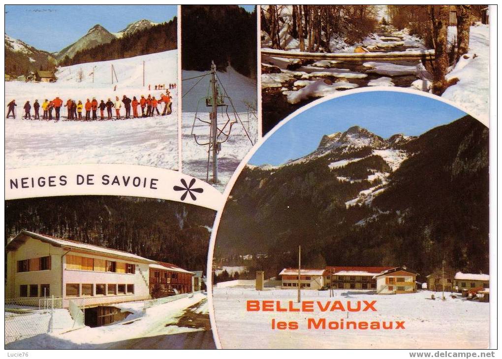 BELLEVAUX   - 5 Vues  :  Home D´enfants   " Les MOINEAUX "   -  Les Champs De Neige Et Son Téleski  - N°  E 1242 - Bellevaux