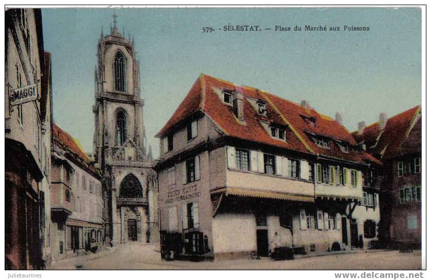 Sélestat-place Du Marché Aux Poissons Cpa Bon état - Selestat