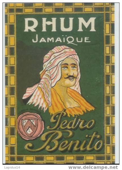 749/ ETIQUETTE DE RHUM JAMAIQUE PEDRO BENITO - Rhum