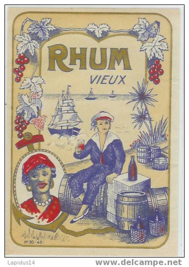 753/ ETIQUETTE DE RHUM VIEUX - Rum