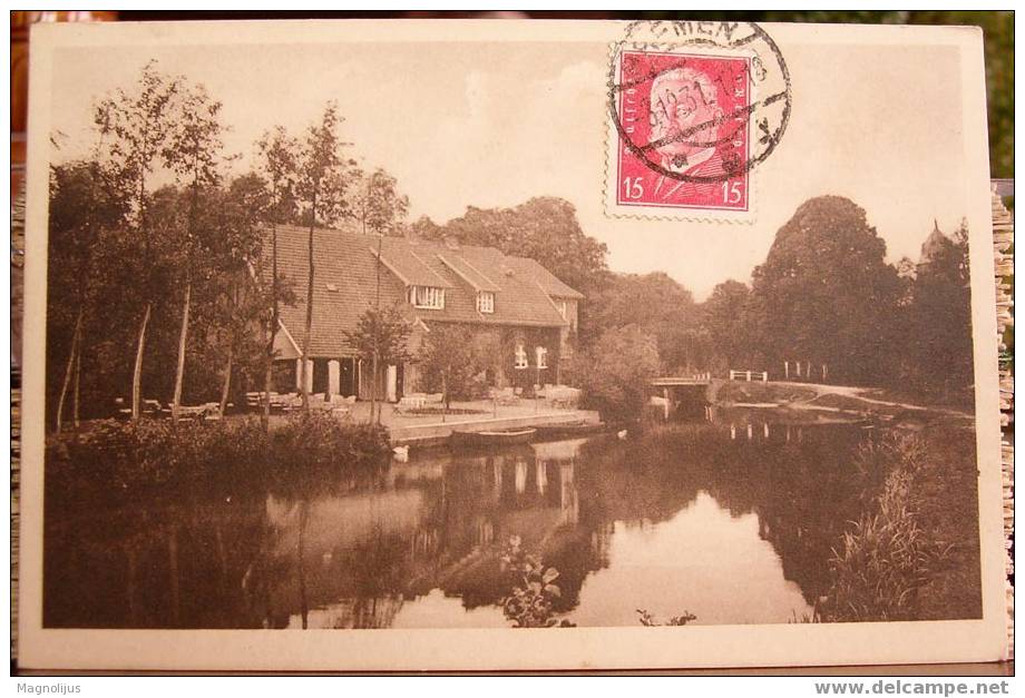 Stamps On Picture Side,vintage Postcard,Gast Und Pensionshaus,Osnabruck,Germany - Osnabrueck