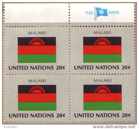 Flag Series - Bloc De 4 - Malawi - Andere & Zonder Classificatie