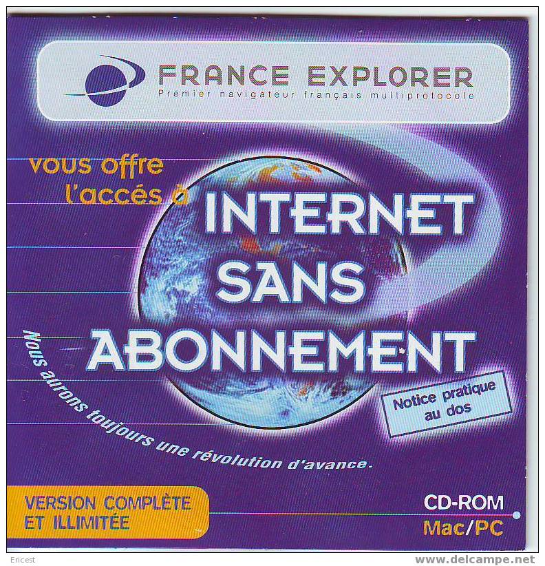 KIT INTERNET FRANCE EXPLORER VOUS OFFRE L'ACCES A INTERNET - Kit De Conección A Internet