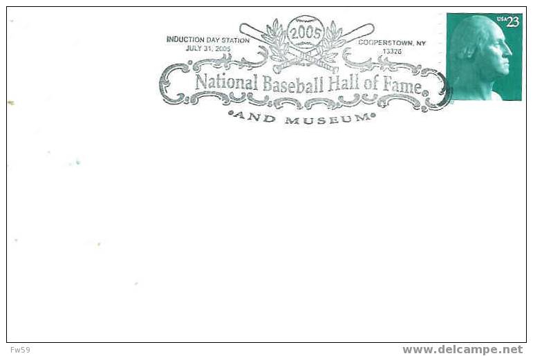 BASE BALL  OBLITERATION TEMPORAIRE USA 2005 COOPERSTOWN - Baseball
