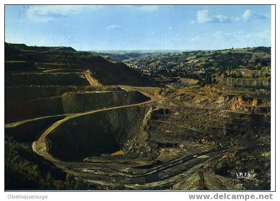 12 DECAZEVILLE EXTRACTION MINE CIEL OUVERT IRIS 1970 ET + - Decazeville