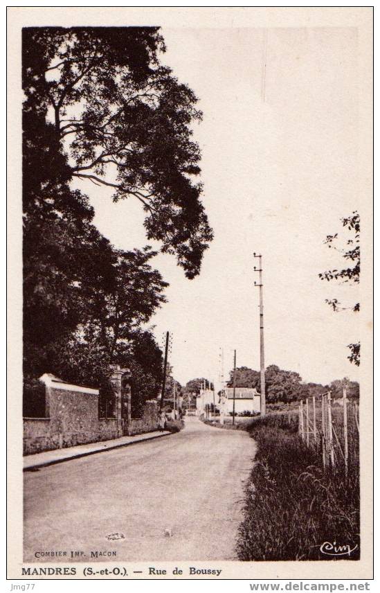 94 - MANDRES - RUE DE BOUSSY - Mandres Les Roses