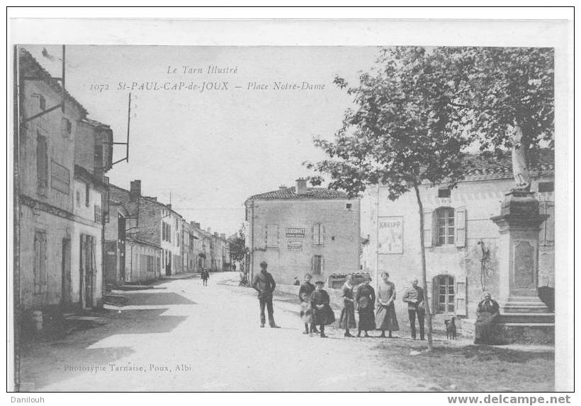 81 // TARN / ST PAUL VAP DE JOUX / Place Notre Dame / ANIMEE / Phototypie Poux / - Saint Paul Cap De Joux