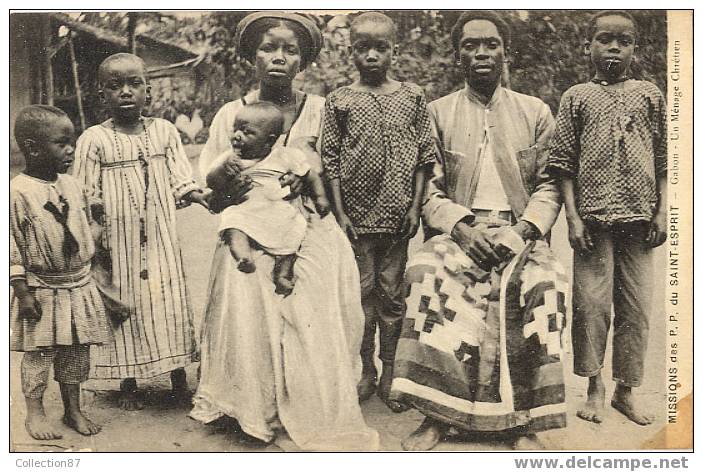 AFRIQUE - GABON - UN MENAGE CHRETIEN - Edition J. BIENAIME - Gabon