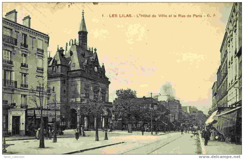 LES LILAS - L'Hôtel De Ville Et La Rue De Paris - Les Lilas