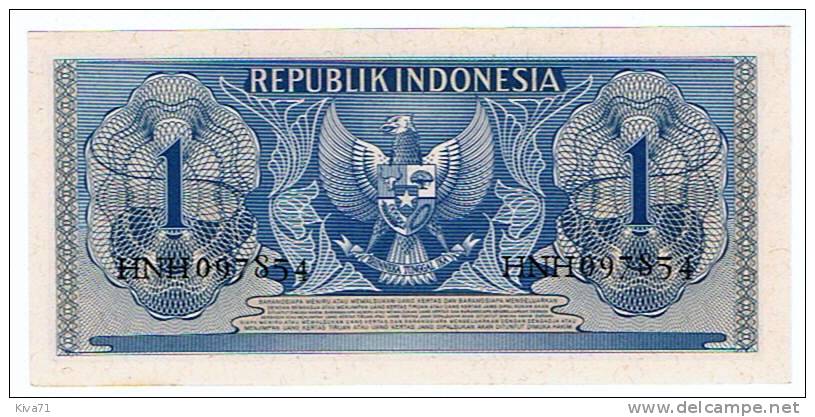 ***rare*** 1  RUPIAH  "INDONESIE"   1956    UNC   Ble 40 42 - Indonesia