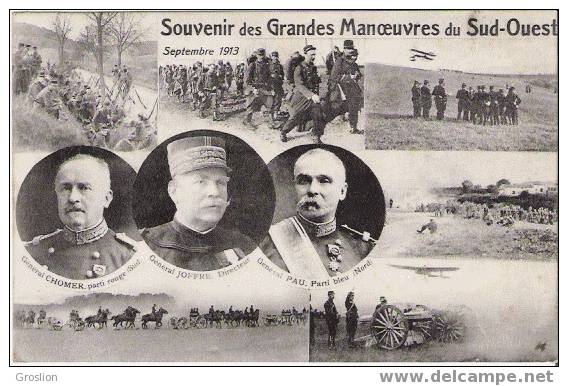 SOUVENIR DES MANOEUVRES DU SUD OUEST SEPT 1913 JOFFRE  PAU CHOMER - Manovre