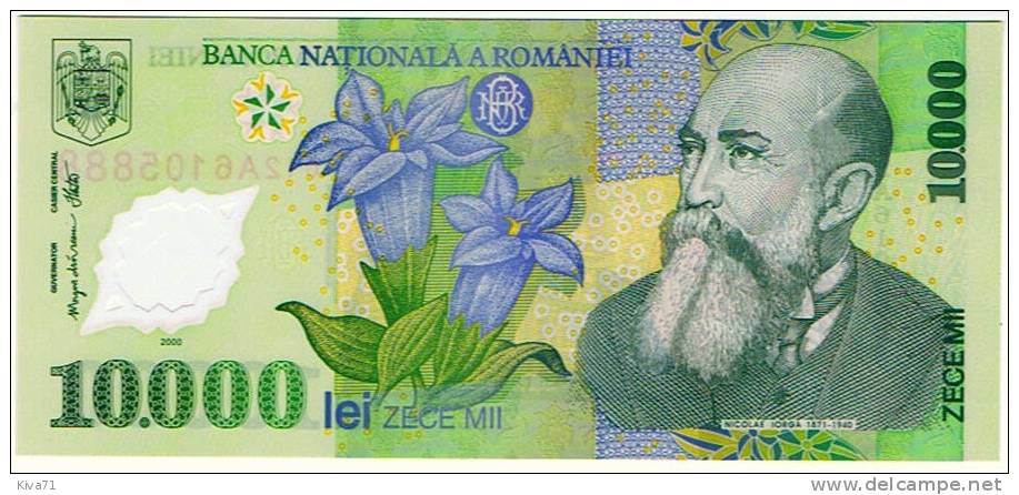 10 000 LEI  "ROUMANIE"   2000  UNC Polymer   Ro 58 - Roemenië