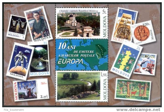 MOLDOVA - MOLDAVIE : 12-06-2003 : (**) BLOC : 10 Years Europa-CEPT-Stamps - 2003