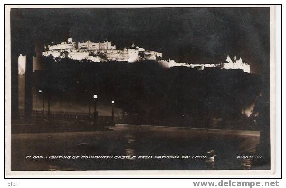 Flood- Lighting Of Edinburgh Castle From National Gallery ; TB - Midlothian/ Edinburgh