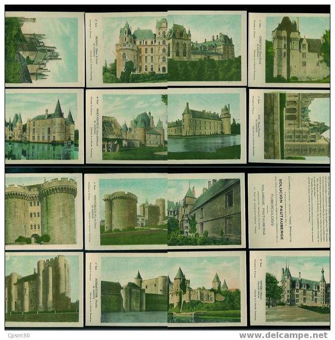 50 Cartes Postales De Chateaux Serie PAUTAUBERGE (pharmacie) Espagnol Série 6 à 10 (série 9 Et 10 Chateaux Du Perigord) - Castles