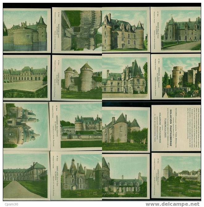 50 Cartes Postales De Chateaux Serie PAUTAUBERGE (pharmacie) Espagnol Série 6 à 10 (série 9 Et 10 Chateaux Du Perigord) - Châteaux