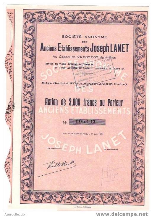 TITRE  .ET LANET  .SAINT JULIEN EN JAREZ  .42 - J - L